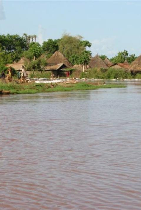 Flooded farms and villages in Somalia