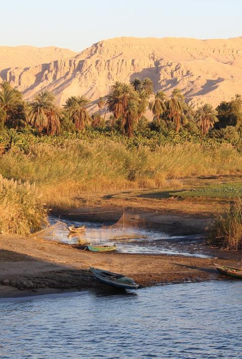 Boats on the river Nile