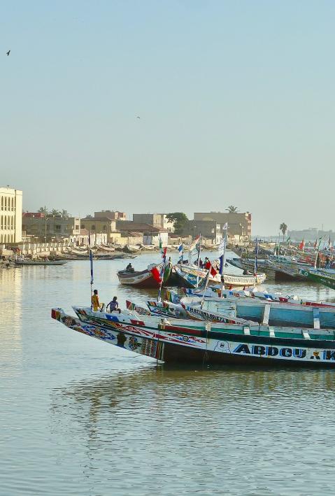 port of Saint-Louis in Senegal