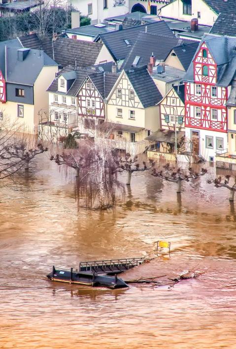 Hochwasser am Rhein