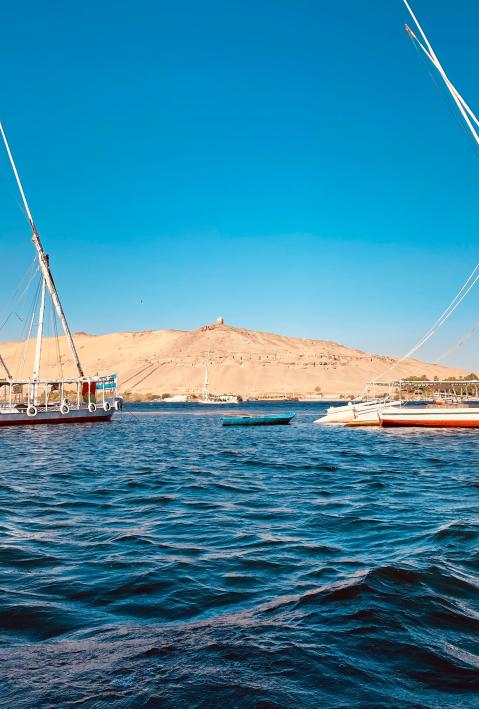Fischerboote auf dem Nil. 