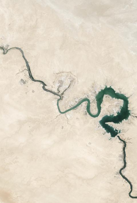 Satellitenaufnahme des Gouvernments Al-Qadisiya im Irak