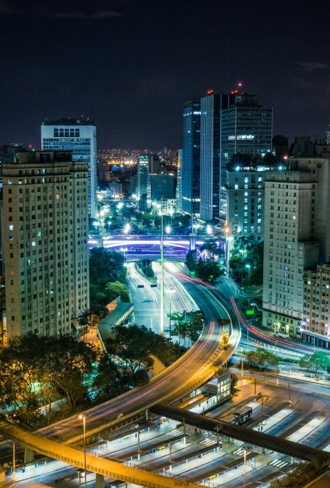 Picture of Terminal Bandeira, São Paulo, Brazil, at night