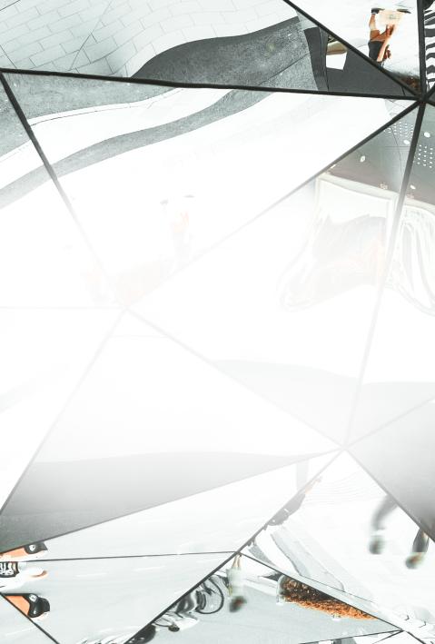 Glass mosaic with people in motion