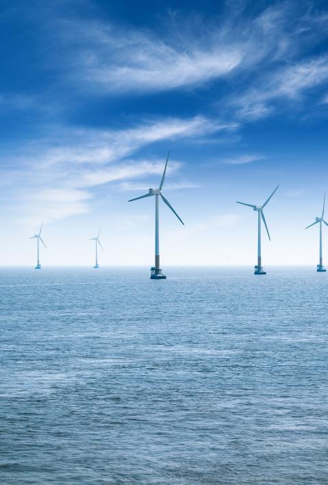 offshore wind farm in shanghai in the east China sea.