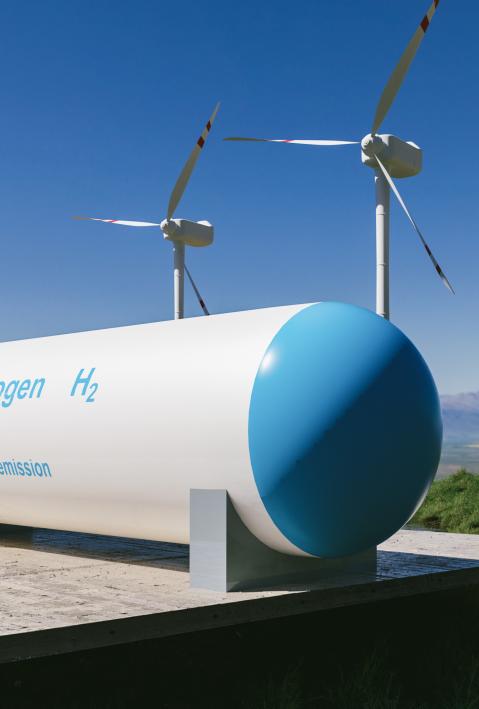 Erzeugung erneuerbarer Energien von Wasserstoff - Wasserstoffgas für umweltfreundliche Strom-Solar- und Windkraftanlagen