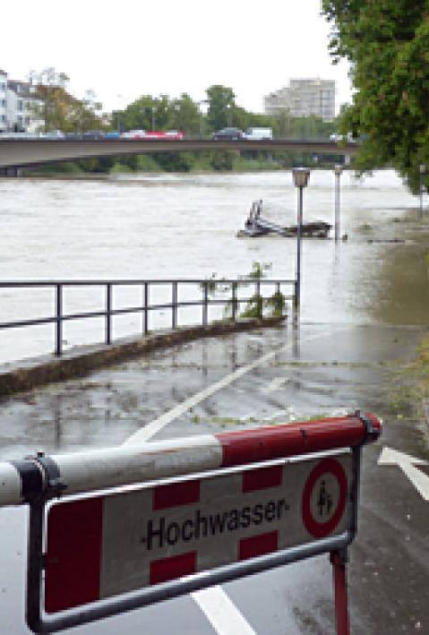 Floods in Ulm, river Danube Floods in Ulm, river Danube