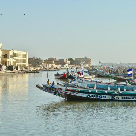 port of Saint-Louis in Senegal