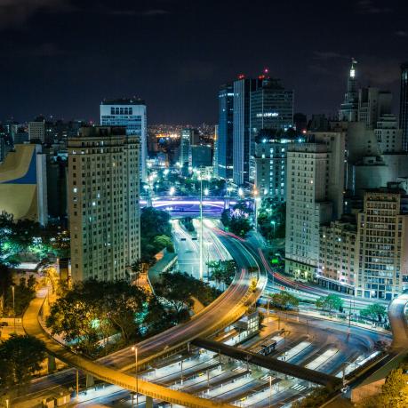 Picture of Terminal Bandeira, S&atilde;o Paulo, Brazil, at night