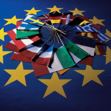 Flags of countries belonging to the European union