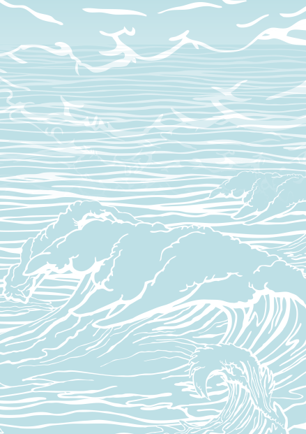 illustration of a wave by Marina Piselli