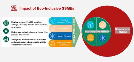 infographic displaying the impact eco-inclusive MSMEs have on local communities