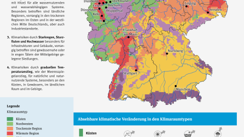 Karte der Klimaraumtypen in Deutschland