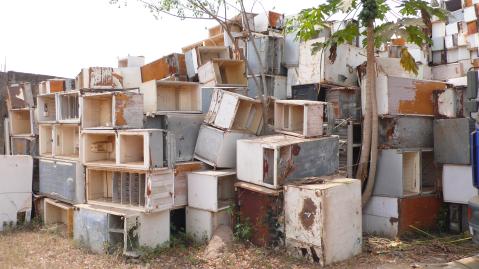 Zerlegte Kühlschränke in Accra, Ghana