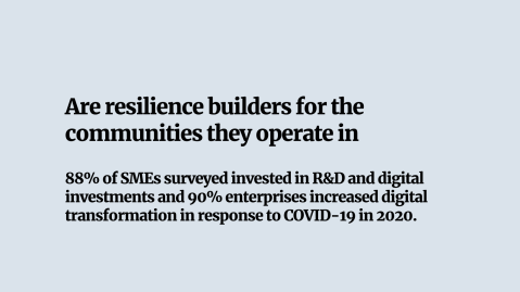 Are resilience builders for the communities they operate in. 