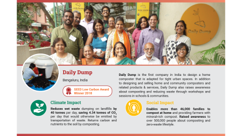 Daily Dump´s idea of designing and producing terracotta composter systems for household use was primarily born out of the impact-driven desire to positively influence Indians and the ecology.