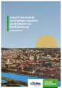 Cover image of a report. A sun rises above a town on the river.