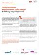 Cover of the publication: CDR-PoEt Policy Brief: CDR stakeholder engagement & policy design: Summary for policymakers