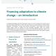 Cover Financing adaptation to climate change