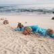 Hermit Crabs rummaging through remains of food waste disposed in a plastic bag on a beach on Ha.Thuraakunu (November 2020)