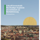 Cover image of a report. A sun rises above a town on the river.