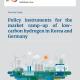 Titelbild der Publikation: Policy instruments for the market ramp-up of low-carbon hydrogen in Korea and Germany.