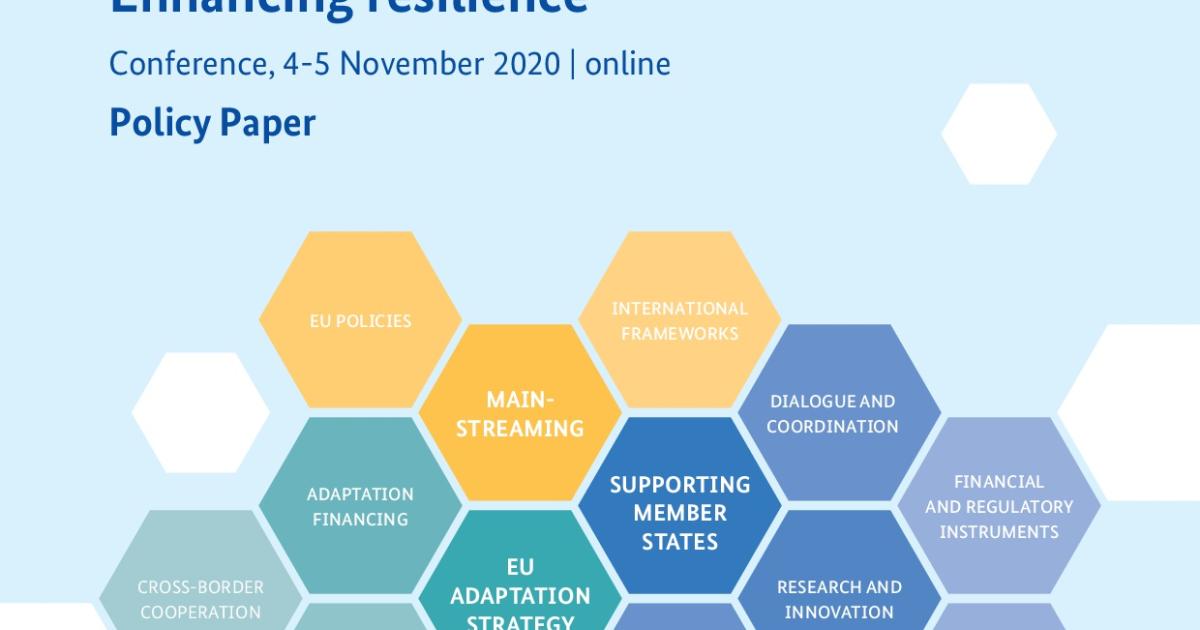 Climate change and the European water dimension: Enhancing resilience ...