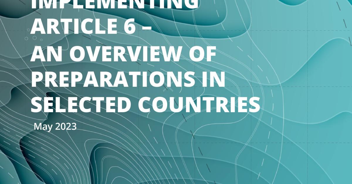 Implementing Article 6 – An Overview of Preparations in Selected Countries